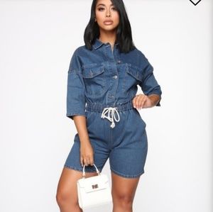 Denim Romper